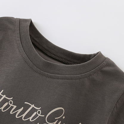 Summer Arrival Girls’ Rabbits Cartoon and Letters Pattern Short Sleeves T-shirt in European and American Style, MyKids-USA®, T-Shirts, MyKids-USA -  -  -  -  -  -  - 