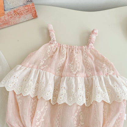 Summer Arrival Baby Girls Sleeveless Flowers Embroidered Pattern Bodysuit, MyKids-USA®, Baby & Children's One-Pieces, MyKids-USA -  -  -  -  -  -  - .