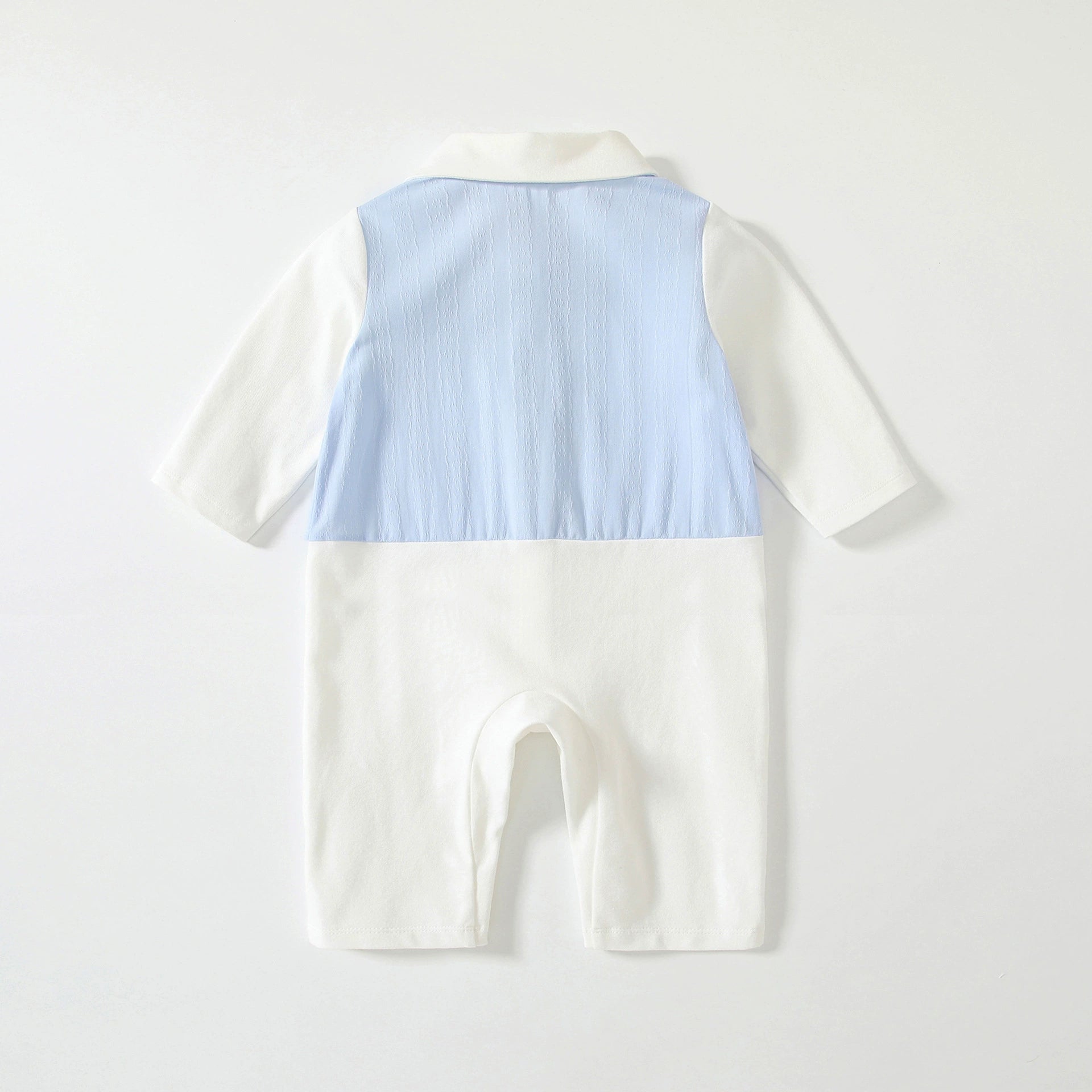 Autumn Hot Selling Baby Boys Color Patchwork Rompers Bodysuits with Turn-down Collar, MyKids-USA®, Baby One-Pieces, MyKids-USA -  -  -  -  -  -  - 