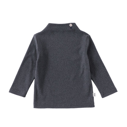 Autumn and Winter Arrival Baby Kids Unisex Embroidered Pattern Turtle Neck Long Sleeves Top, MyKids-USA®, Shirts, MyKids-USA - Size/Age - 73 (6-9M) - Color - Grey -  -  - TR2509192332-C