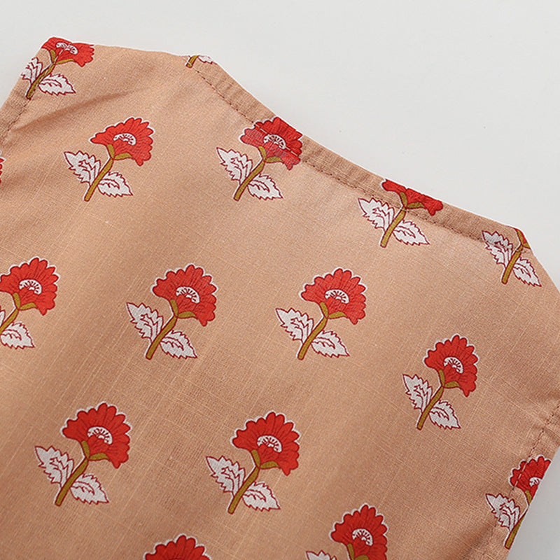 Summer Arrival Flowers Pattern Sleeveless Crew Neck Dress for Stylish Girls, MyKids-USA®, Baby & Toddler Dresses, MyKids-USA -  -  -  -  -  -  - 