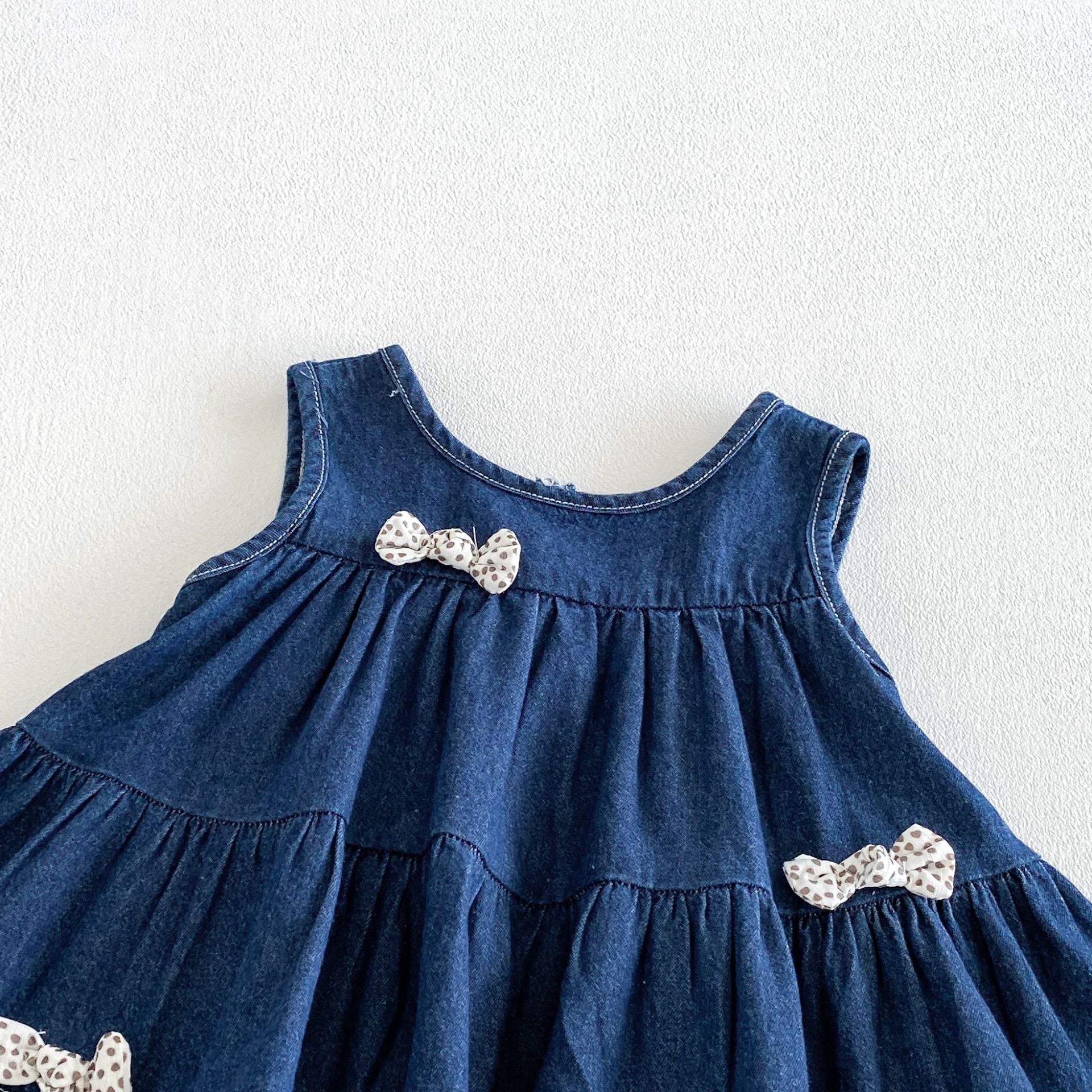 Design Summer Baby Kids Girls Sleeveless Butterfly-bows Pattern Denim Bodysuit, MyKids-USA®, Baby & Children's One-Pieces, MyKids-USA -  -  -  -  -  -  - .