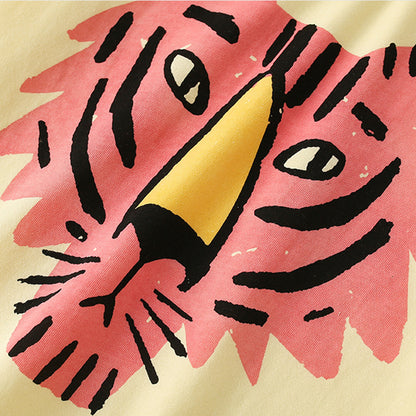 Baby Boy Tiger Graphic Crewneck Summer Two Pieces Sets