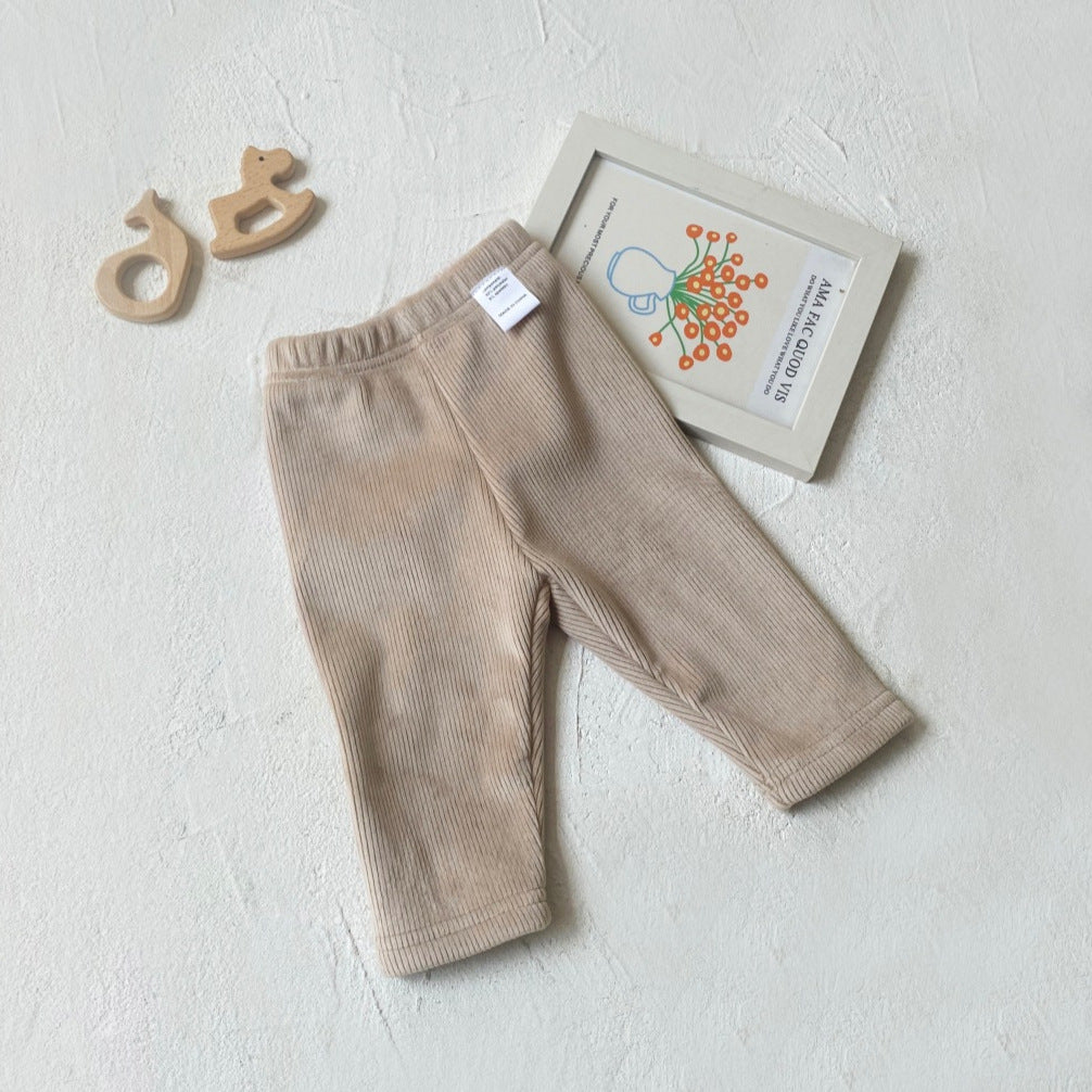 Arrival Baby Boy And Girl Solid Color Winter and Autumn Casual Elastic Pants