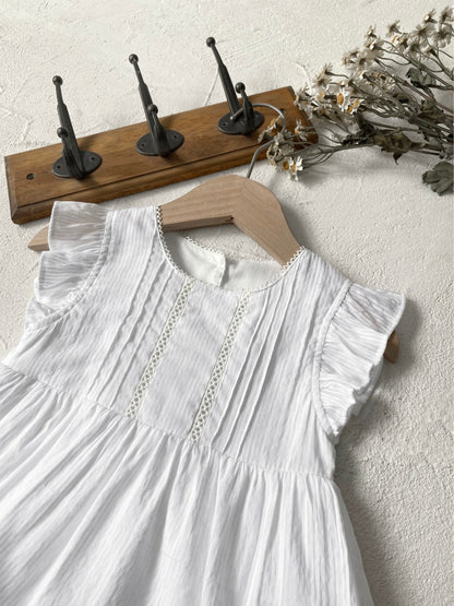 Summer Arrival Baby Girls Fly Sleeves Striped Dress