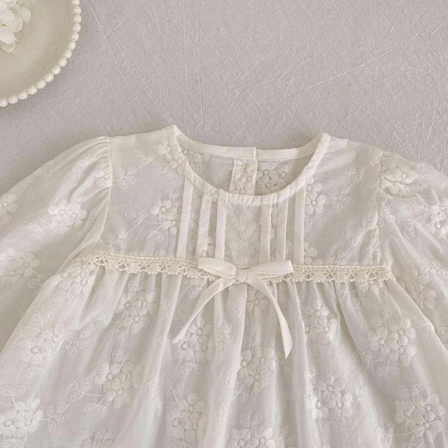MyKids-USA® Arrival Autumn Baby Kids Girls Long Sleeves Flowers Embroidered Pattern Solid Color Top