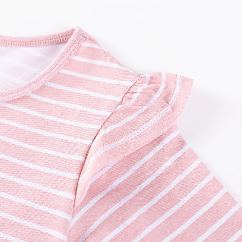 Autumn and Spring Arrival Striped and Cartoon Pattern Long Sleeves Dress for Stylish Girls, MyKids-USA®, Baby & Toddler Dresses, MyKids-USA -  -  -  -  -  -  - 