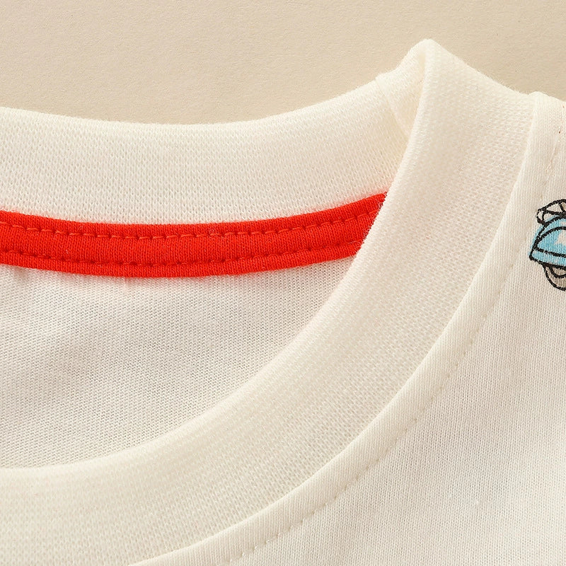 Summer Boys’ Cars and Planes Cartoon Pattern T-shirt in European and American Style, MyKids-USA®, Baby & Toddler Tops, MyKids-USA -  -  -  -  -  -  - 