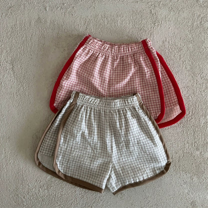 Summer Arrival Kids Unisex Cotton Casual Style Plaid Pattern Shorts, MyKids-USA®, Shorts, MyKids-USA -  -  -  -  -  -  - 