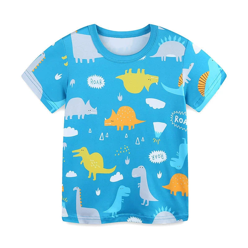 Summer Baby Kids Cartoon Dinosaurs Pattern T-shirt and Shorts Casual Clothing Set for Boys, MyKids-USA®, Baby & Toddler Outfits, MyKids-USA -  -  -  -  -  -  - 