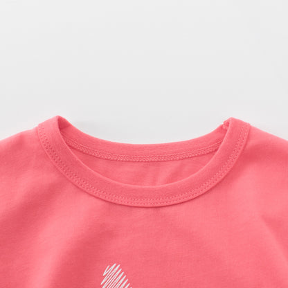 Summer Girls’ Rabbit and Letters Pattern T-shirt in European and American Style, MyKids-USA®, T-Shirts, MyKids-USA -  -  -  -  -  -  - .