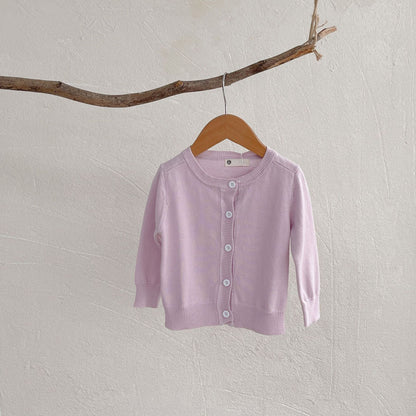 Arrival Summer Baby Kids Unisex Solid Color Knitted Thin Cardigan