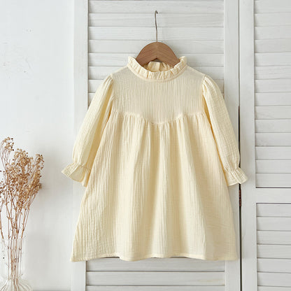 Arrival Spring Baby Kids Girls Long Sleeves Solid Color Ruffle Collar Dress, MyKids-USA®, Baby & Toddler Dresses, MyKids-USA -  -  -  -  -  -  - 