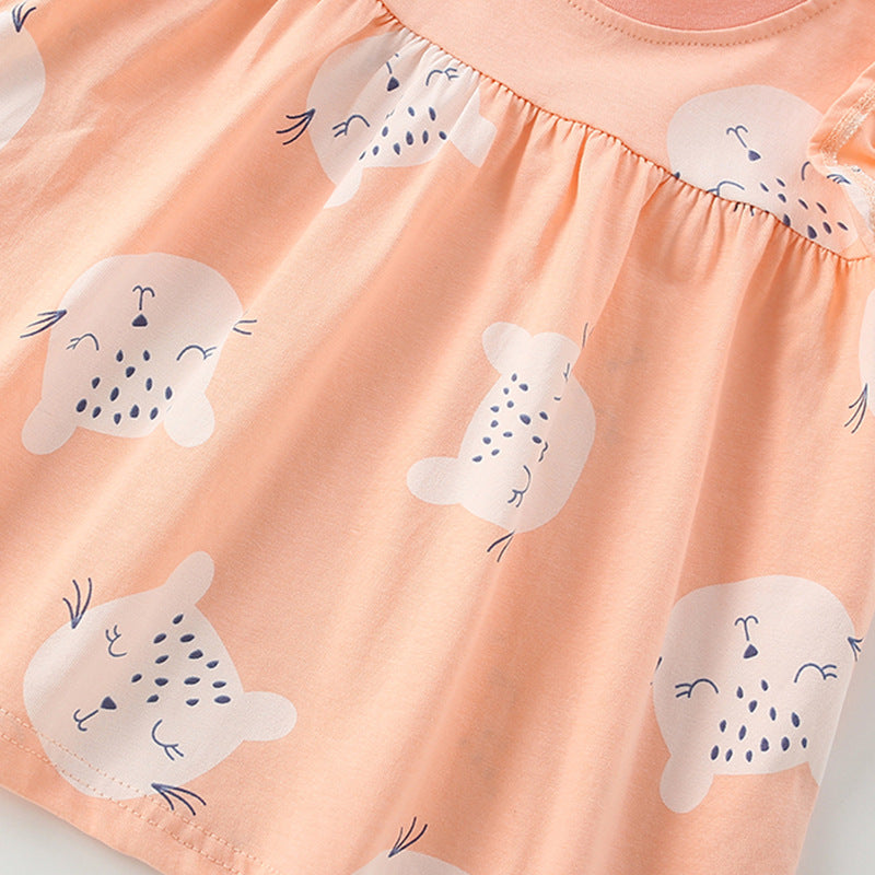 Summer Baby Kids Cartoon Leopards Pattern Top and Pink Shorts Clothing Set for Girls, MyKids-USA®, Baby & Toddler Outfits, MyKids-USA -  -  -  -  -  -  - 