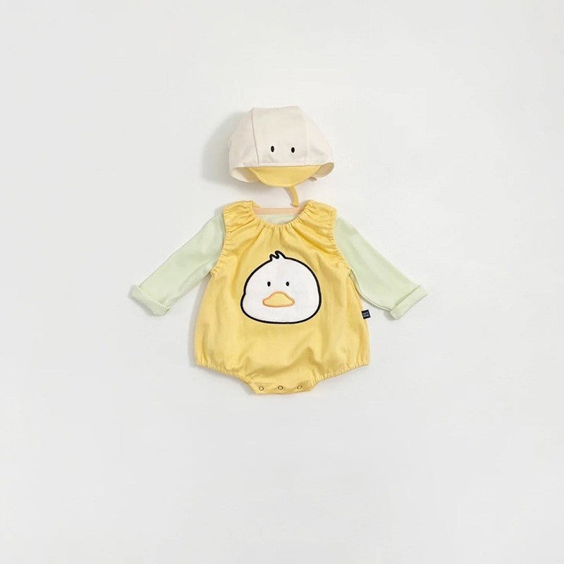 Arrival Autumn Baby Kids Long Sleeves Top and Cartoon Overalls Clothing Set