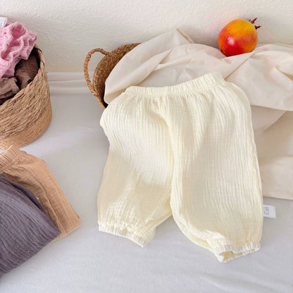Summer Arrival Kids Unisex Cotton Casual Style Solid Color Pants, MyKids-USA®, Baby & Toddler Bottoms, MyKids-USA - Size/Age - 73 (6-9M) - Color - Beige -  -  - TR2505242123-A