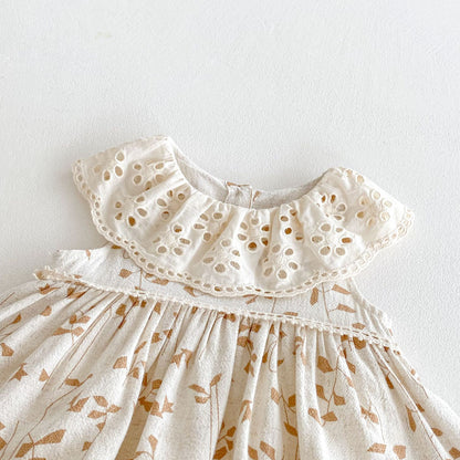 Summer Arrival Baby Girls Casual Sleeveless Leaves Pattern Dress Design Onesies, MyKids-USA®, Baby One-Pieces, MyKids-USA -  -  -  -  -  -  - 