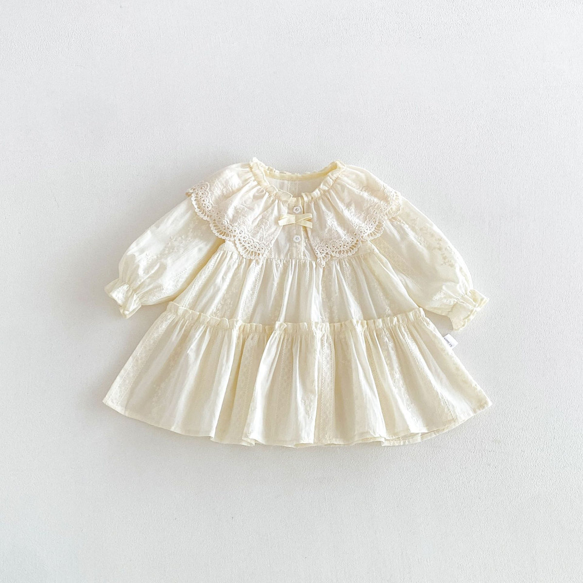 MyKids-USA® Autumn Arrival Baby Girls Long Sleeves Lace Trim Dress