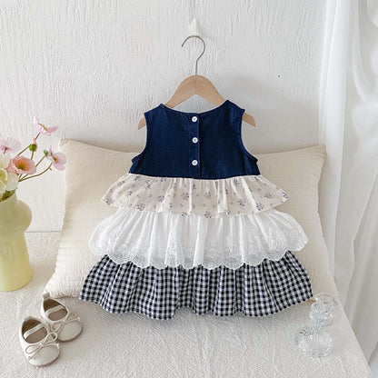 Summer Arrival Baby Kids Girls Sleeveless Color Patchwork Dress, MyKids-USA®, Baby & Children's Dresses, MyKids-USA -  -  -  -  -  -  - .