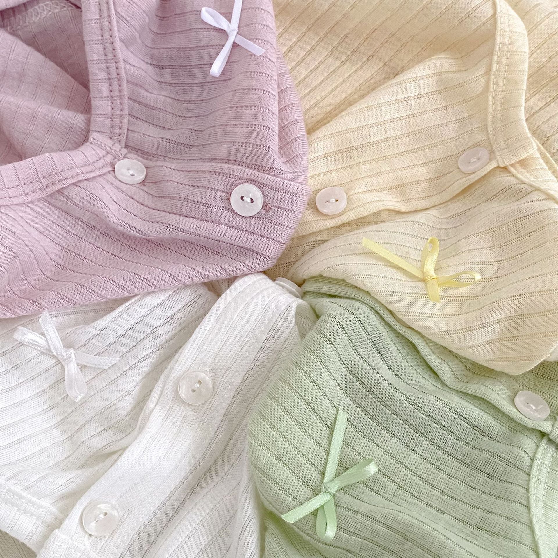 Summer Arrival Baby Girls Simple Long Sleeves Single Breasted Thin Knitted Top with Butterfly-bow, MyKids-USA®, Baby & Toddler Tops, MyKids-USA -  -  -  -  -  -  - 