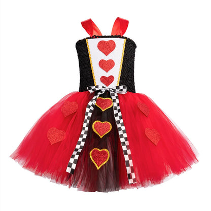 Halloween the Red Queen Costume Set Dress with Headpiece and Staff, MyKids-USA®, Costume Sets, MyKids-USA -  -  -  -  -  -  - .