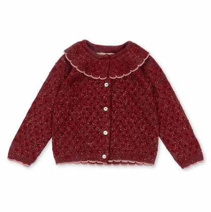 Autumn Arrival Baby Kids Girls Long Sleeves Geometric Pattern Single Breasted Knitted Cardigan with Collar, MyKids-USA®, Cardigans, MyKids-USA - Size/Age - 80 (9-12M) - Color - Red -  -  - TR2509262359-B