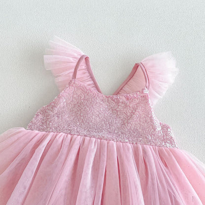 Design Summer Baby Kids Girls Sleeveless Sequins Pattern Strap Bodysuit Dress, MyKids-USA®, Baby & Children's One-Pieces, MyKids-USA -  -  -  -  -  -  - .