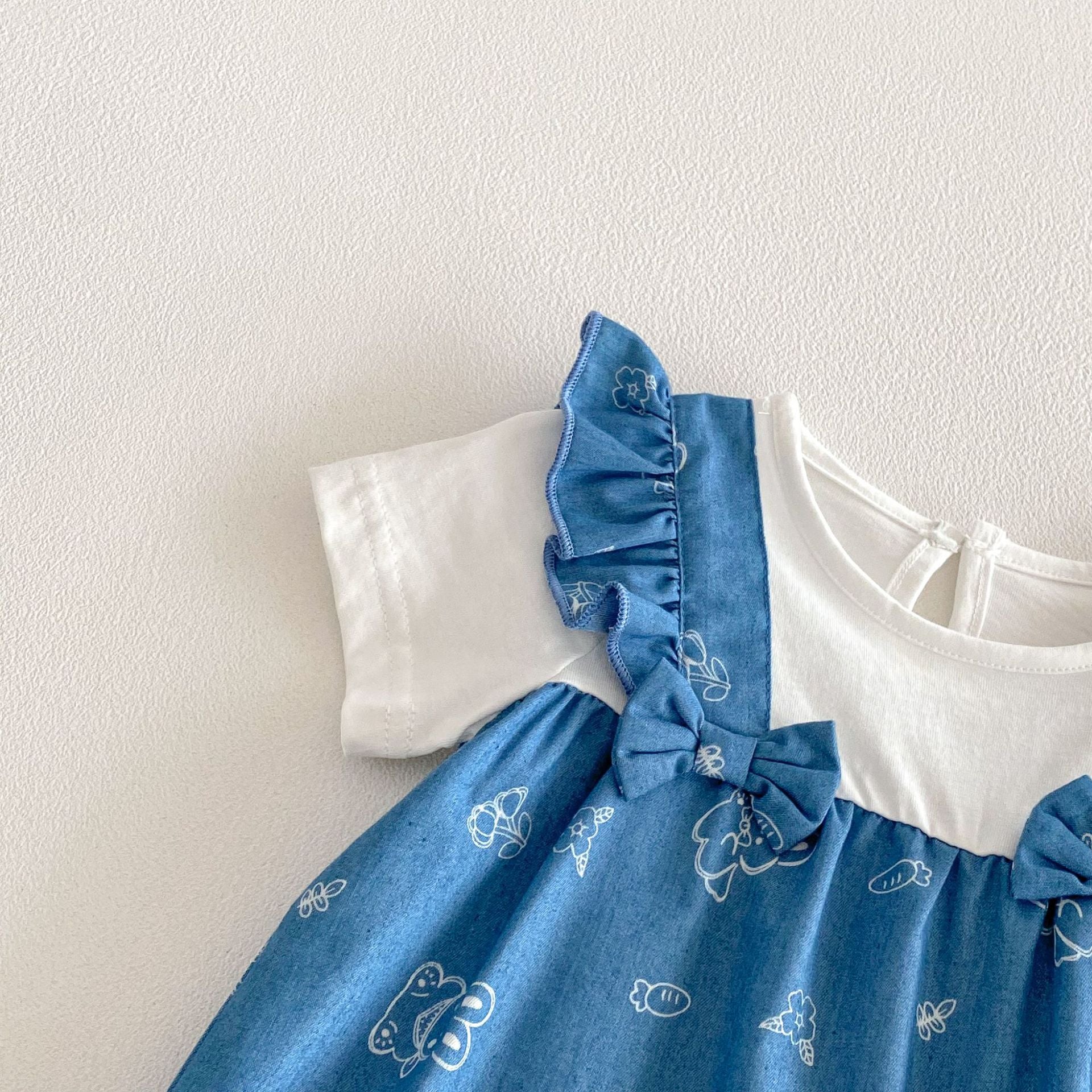 Spring and Summer Arrival Baby Girls Short Sleeves Color Patchwork Cartoon Pattern Rompers, MyKids-USA®, Baby One-Pieces, MyKids-USA -  -  -  -  -  -  - .