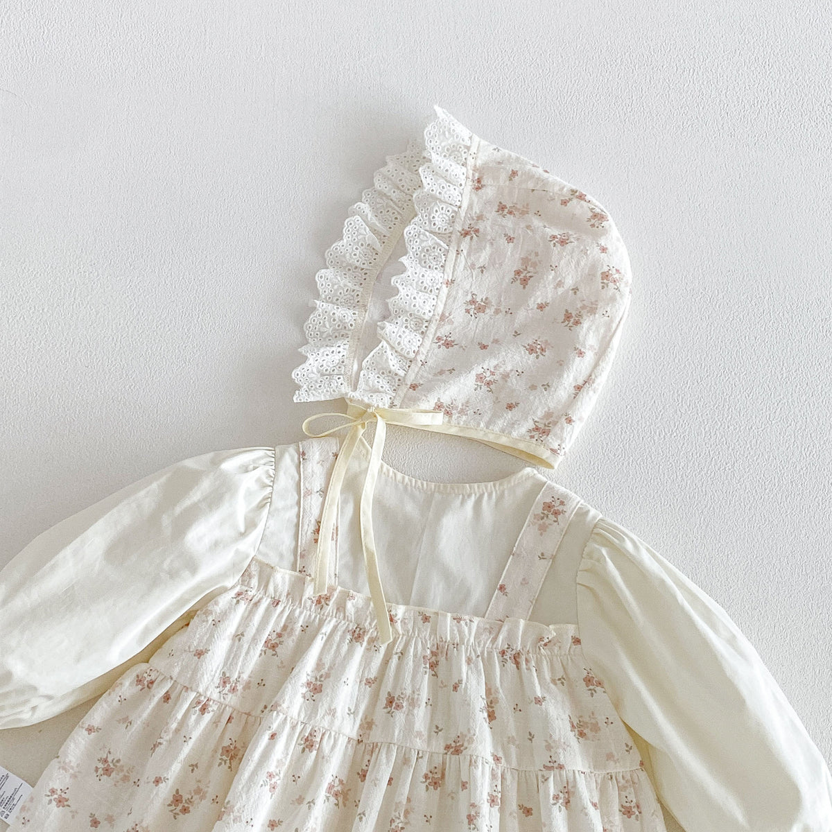 MyKids-USA® Baby Girls Long Sleeves Flowers Pattern Patchwork Design Bodysuit Dress