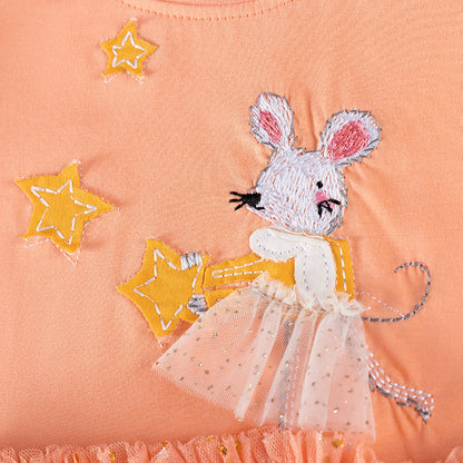 Autumn and Spring Arrival Animals Cartoon and Dots Pattern Tulle Patchwork Long Sleeves Dress for Stylish Girls, MyKids-USA®, Baby & Toddler Dresses, MyKids-USA -  -  -  -  -  -  - 