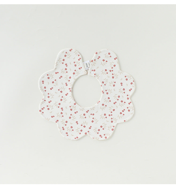 Adorable Simple Pattern Cotton Snap-on Flowers Shaped Bib, MyKids-USA®, Bibs, MyKids-USA - Size/Age - M (1-3Y) - Color - Pink -  -  - TR2602011438-C.