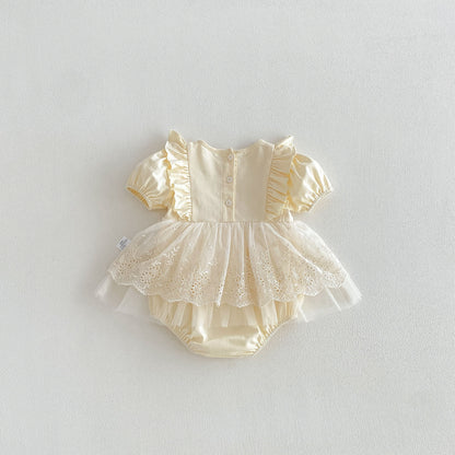 Design Summer Baby Kids Girls Short Sleeves Flowers Pattern Plain Bodysuit, MyKids-USA®, Bodysuits, MyKids-USA -  -  -  -  -  -  - .