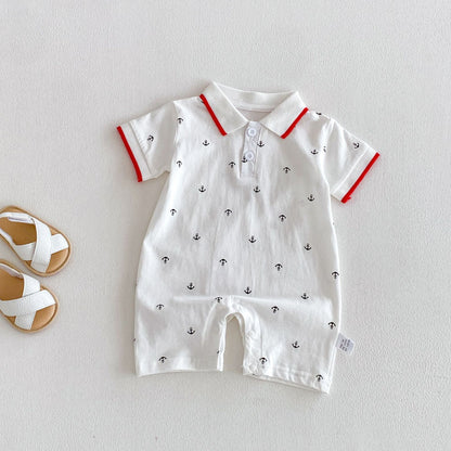 Summer Arrival Baby Boys Short Sleeves Polo Design Rompers Bodysuits, MyKids-USA®, Baby & Children's One-Pieces, MyKids-USA -  -  -  -  -  -  - .
