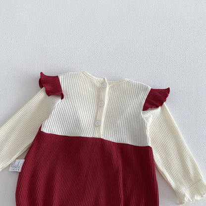 Spring Arrival Baby Girls Long Sleeves Color Patchwork Rabbits Embroidered Bodysuit, MyKids-USA®, Bodysuits, MyKids-USA -  -  -  -  -  -  - .