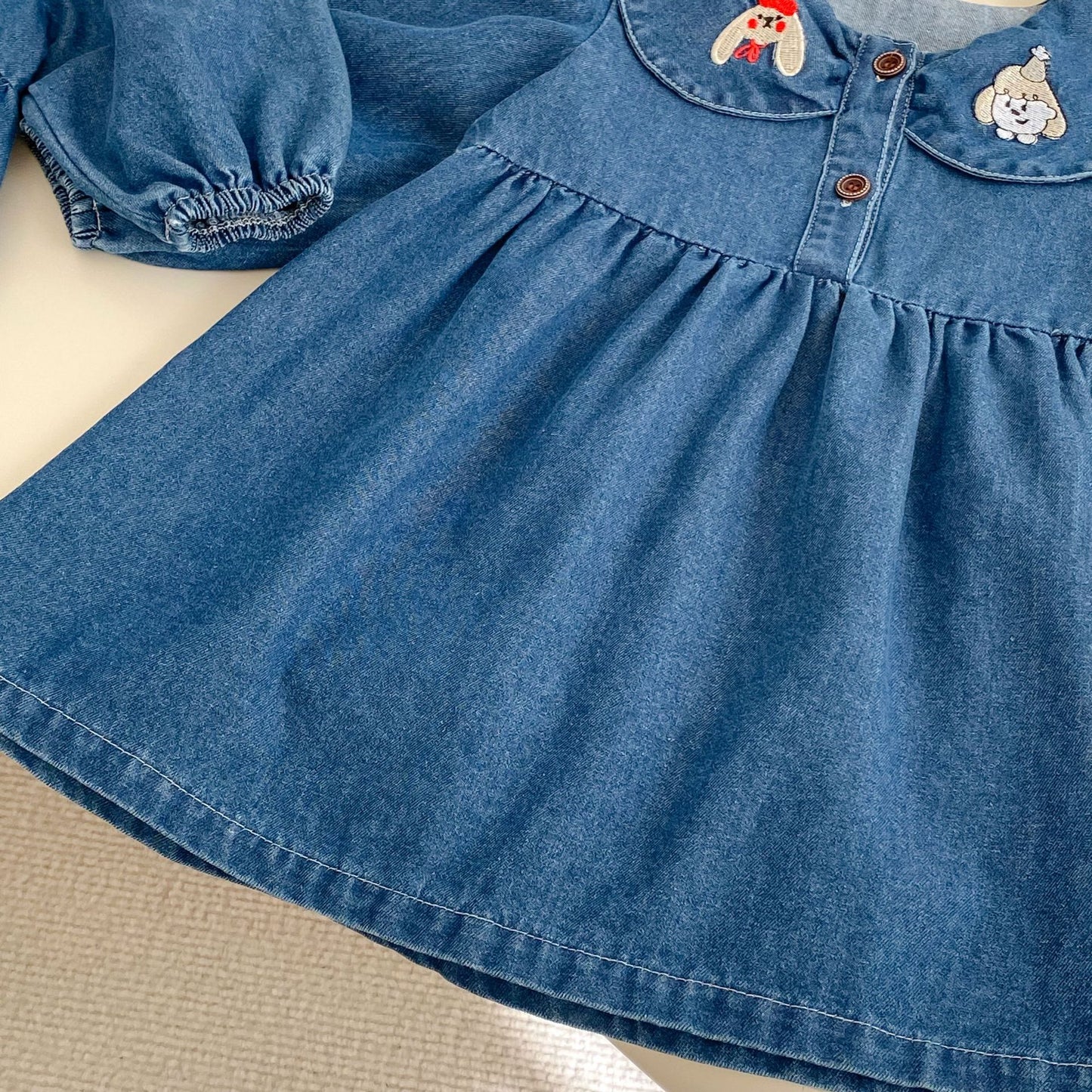 Arrival Spring and Autumn Baby Kids Girls Peter Pan Collar Denim Onesies and Dress – Princess Sister Matching Set, MyKids-USA®, Baby & Toddler Outfits, MyKids-USA -  -  -  -  -  -  - .