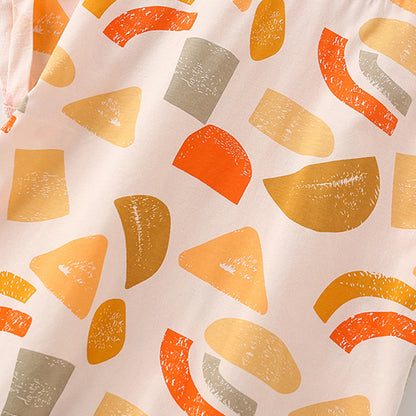 Summer Baby Kids Geometric Pattern T-shirt and Shorts Clothing Set for Boys, MyKids-USA®, Baby & Toddler Outfits, MyKids-USA -  -  -  -  -  -  - 