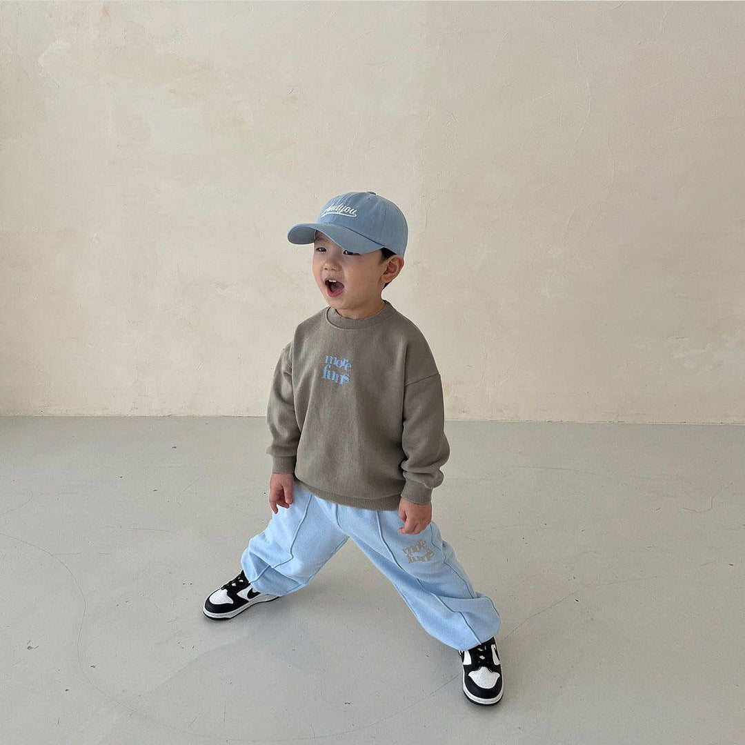 MyKids-USA® Autumn Baby Kids Unisex Long Sleeves Letters Pattern Sweatshirt and Pants Clothing Set
