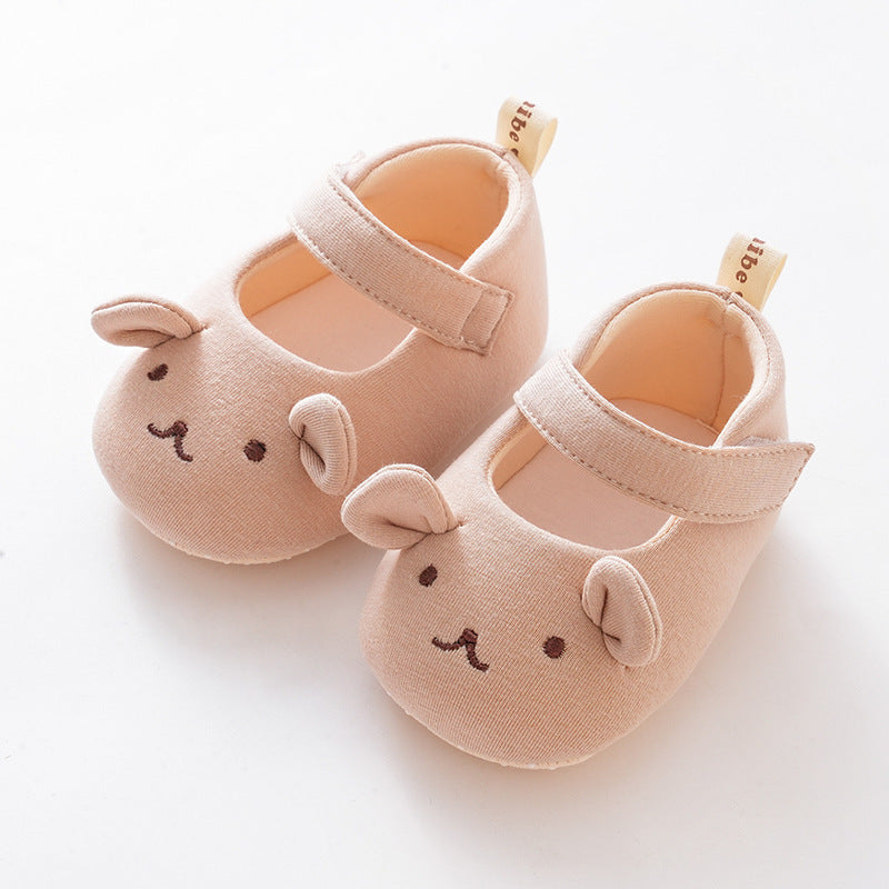 Spring and Autumn Baby Girl Cute Animals Cartoon Pattern Toddler Soft-Sole Walking Shoes, MyKids-USA®, First Steps & Crawlers, MyKids-USA - Size/Age - insole length 11.00 cm - Color - Apricot -  -  - TR2509292240-A