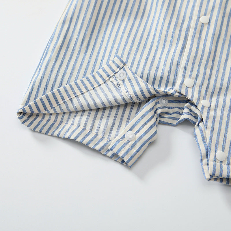 Summer Arrival Baby Boys Short Sleeves Cute Striped Pattern Navy Style Rompers, MyKids-USA®, Baby One-Pieces, MyKids-USA -  -  -  -  -  -  - 