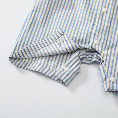 Summer Arrival Baby Boys Short Sleeves Cute Striped Pattern Navy Style Rompers, MyKids-USA®, Baby One-Pieces, MyKids-USA -  -  -  -  -  -  - 