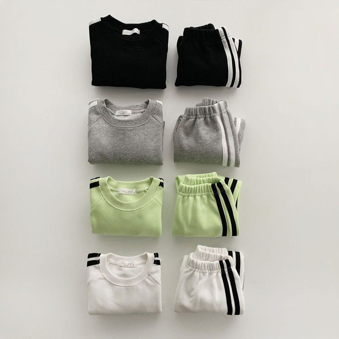 Autumn Baby Kids Unisex Casual Striped Long Sleeves Pullover and Pants Sportswear Clothing Set, MyKids-USA®, Baby & Toddler Outerwear, MyKids-USA -  -  -  -  -  -  - 