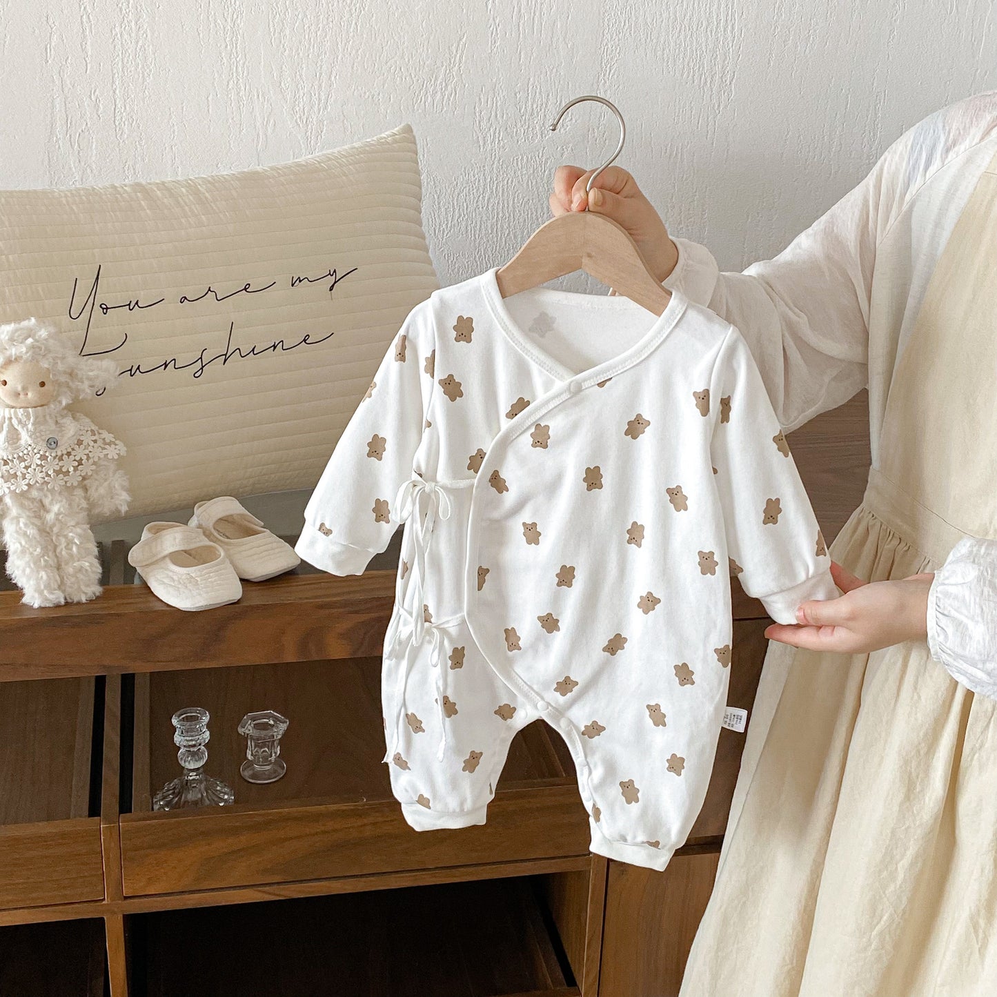 Autumn Arrival Baby Unisex Long Sleeves Teddy Bears Pattern Cute Rompers, MyKids-USA®, Baby One-Pieces, MyKids-USA -  -  -  -  -  -  - 