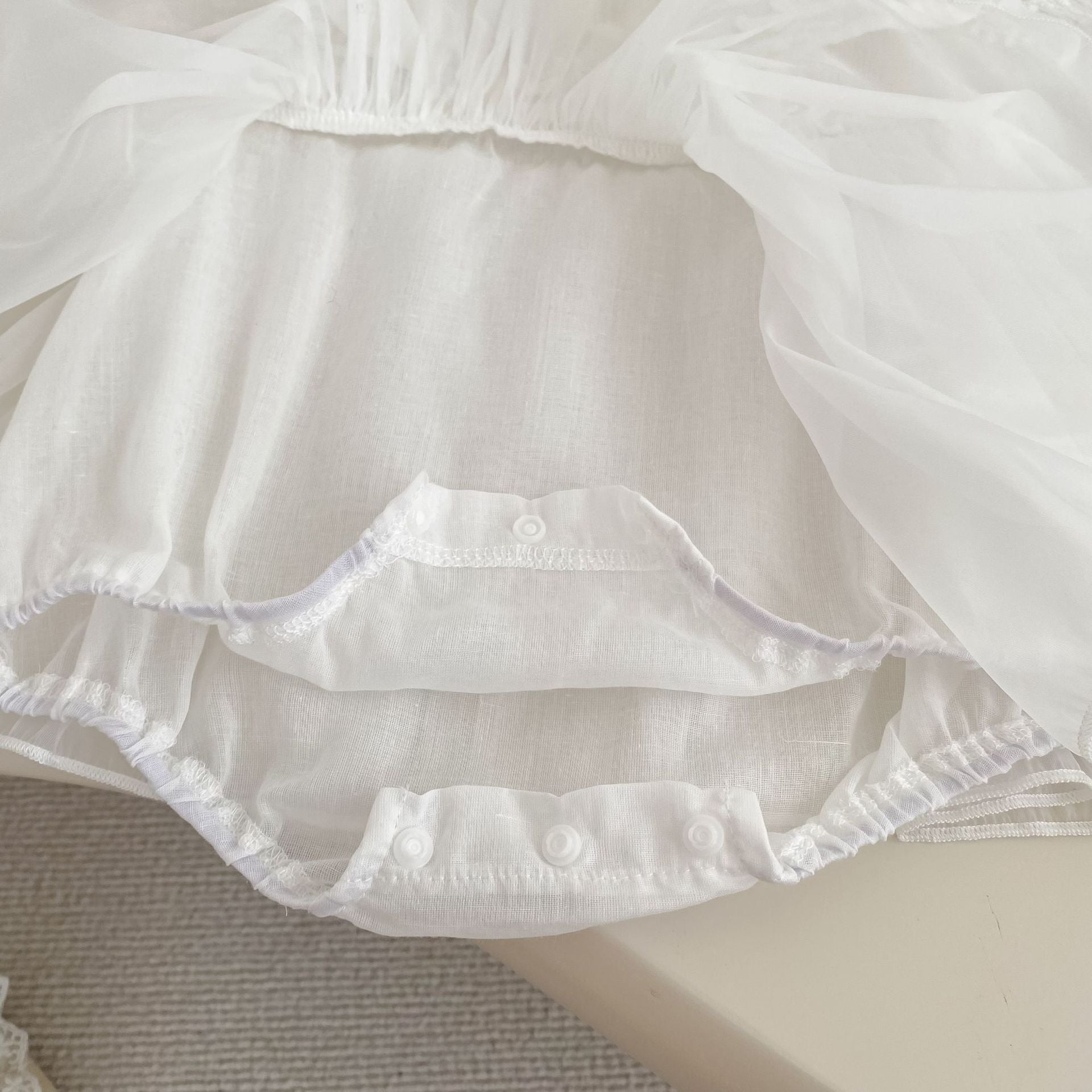 Baby Girls Solid Color Long Sleeves Flowers Pattern Tulle Onesies Dress, MyKids-USA®, Baby & Toddler Dresses, MyKids-USA -  -  -  -  -  -  - 