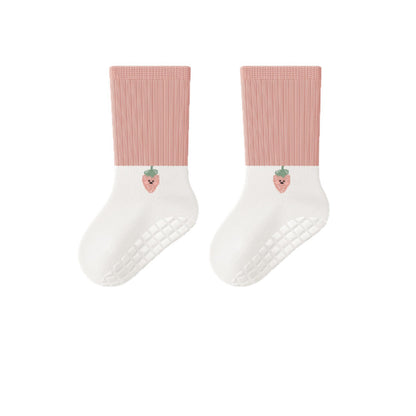 Autumn and Spring Baby Unisex Breathable Simple Cartoon Pattern Color Patchwork Socks, MyKids-USA®, Baby & Toddler Socks & Tights, MyKids-USA - Size/Age - S (0-1Y) - Color - Light Pink -  -  - TR2511222319-E