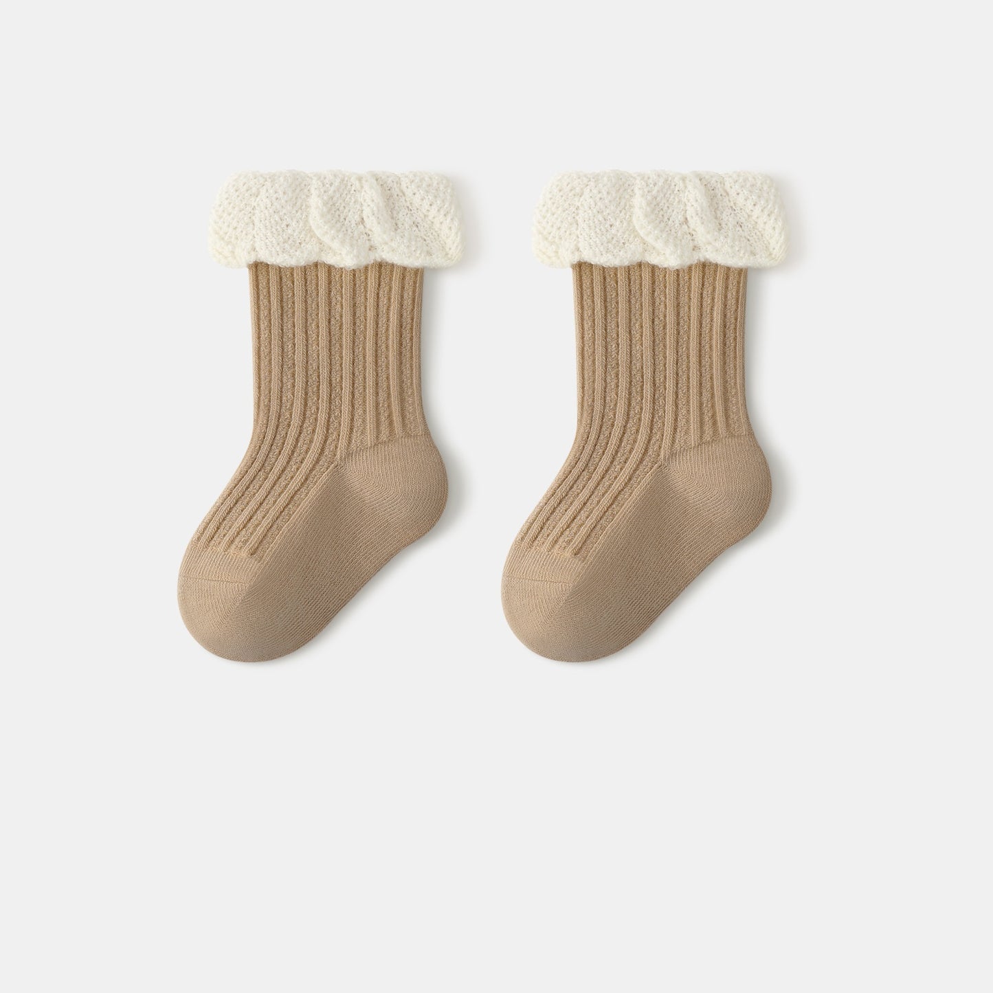 Autumn and Spring Baby Kids Girls Breathable Color Patchwork Cute Socks, MyKids-USA®, Baby & Toddler Socks & Tights, MyKids-USA - Size/Age - S (0-1Y) - Color - Coffee -  -  - TR2601081413-B.