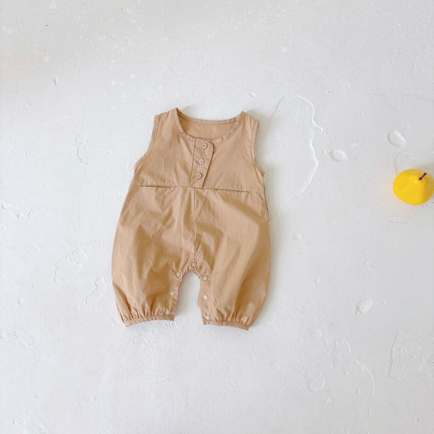 Summer Baby Kids Casual Solid Color Sleeveless Top T-shirt with Sleeveless Rompers Clothing Set for Boys, MyKids-USA®, Baby & Toddler Outfits, MyKids-USA -  -  -  -  -  -  - 