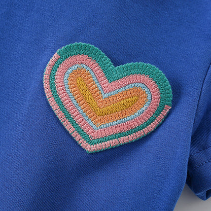 Summer Baby Kids Hearts Pattern T-shirt and Shorts Casual Blue Clothing Set for Boys and Girls, MyKids-USA®, Baby & Toddler Outfits, MyKids-USA -  -  -  -  -  -  - 