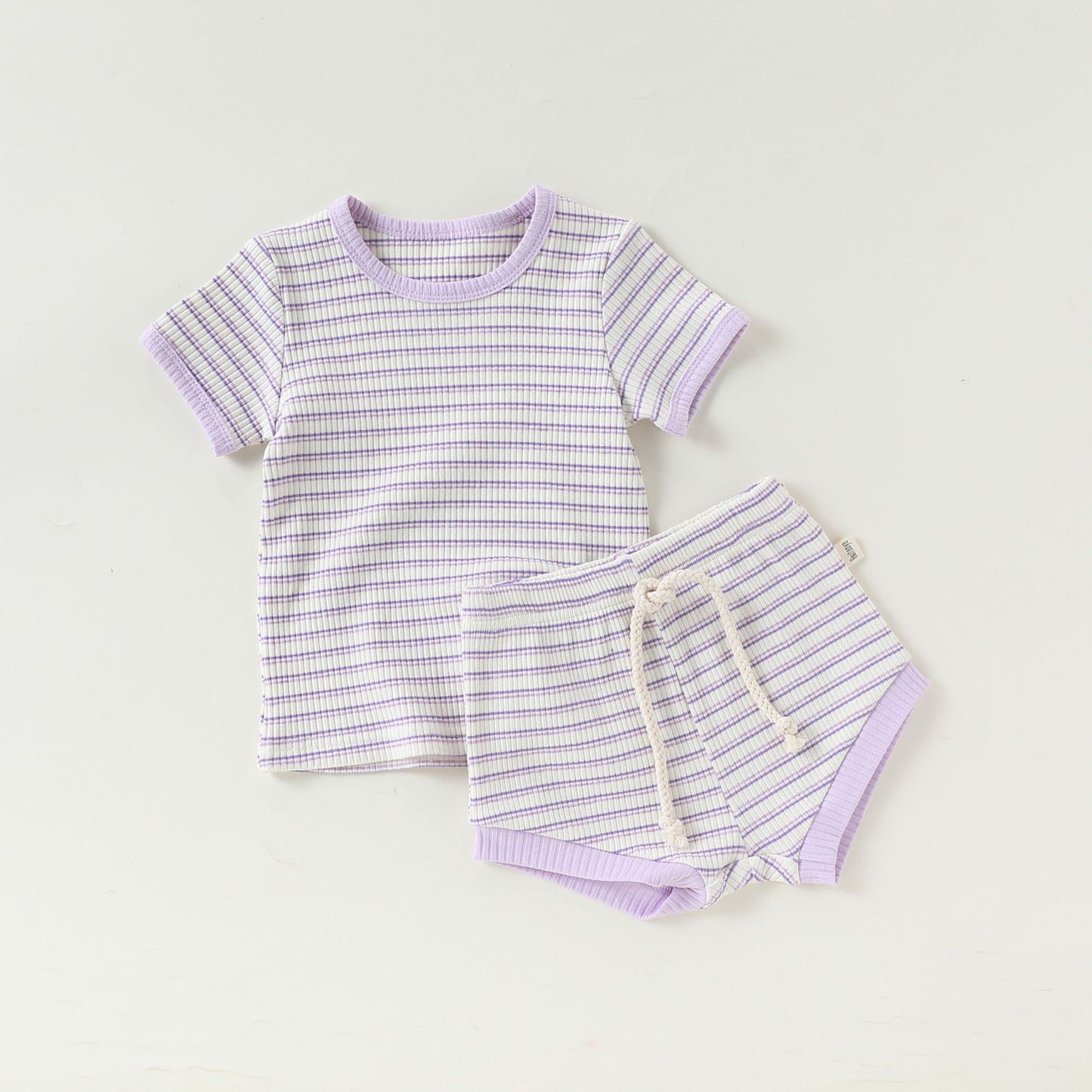Summer Baby Kids Striped T-shirt and Bloomers Clothing Set, MyKids-USA®, Baby & Toddler Outfits, MyKids-USA - Size/Age - 73 (6-9M) - Color - Purple -  -  - TR2603080032-D.