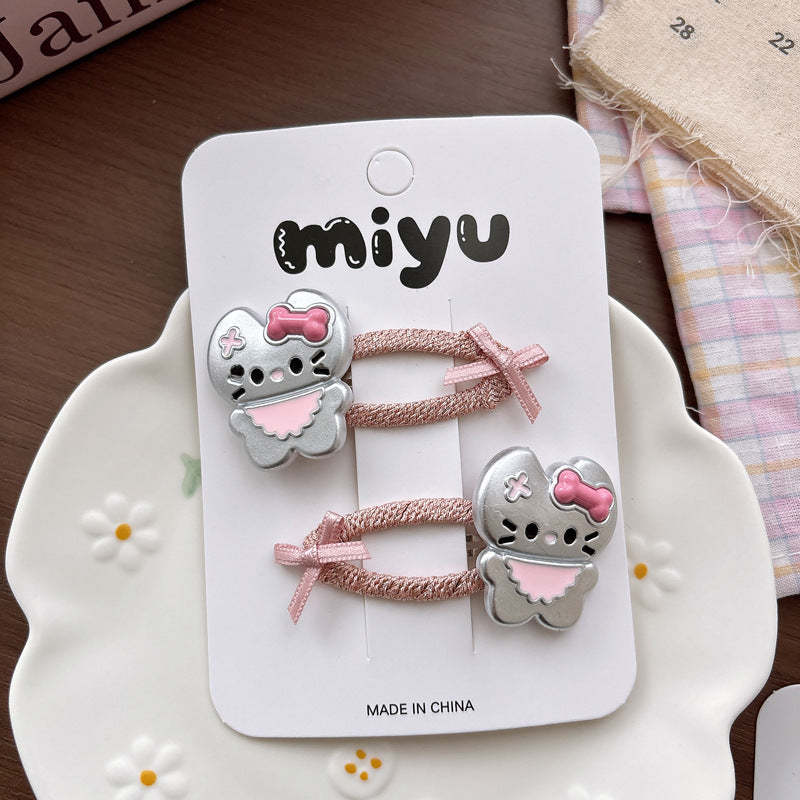 Collection of Butterfly-bows Hair Clips, MyKids-USA®, Hair Pins, Claws & Clips, MyKids-USA - Size/Age - Average Size (0-12Y） - Color - Pink -  -  - TR2605011638-B.