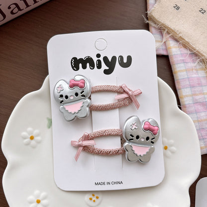Collection of Butterfly-bows Hair Clips, MyKids-USA®, Hair Pins, Claws & Clips, MyKids-USA - Size/Age - Average Size (0-12Y） - Color - Pink -  -  - TR2605011638-B.